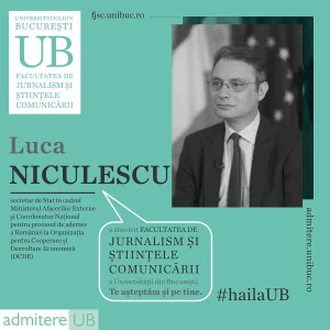 Luca Niculescu a absolvit Facultatea de Jurnalism și Științele Comunicării