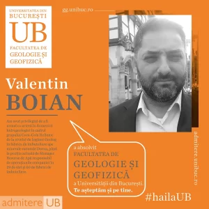 Valentin Boian a absolvit Facultatea de Geologie și Geofizică.