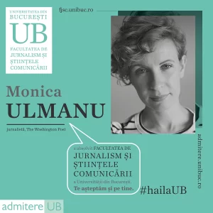 Monica Ulmanu a absolvit Facultatea de Jurnalism și Științele Comunicării